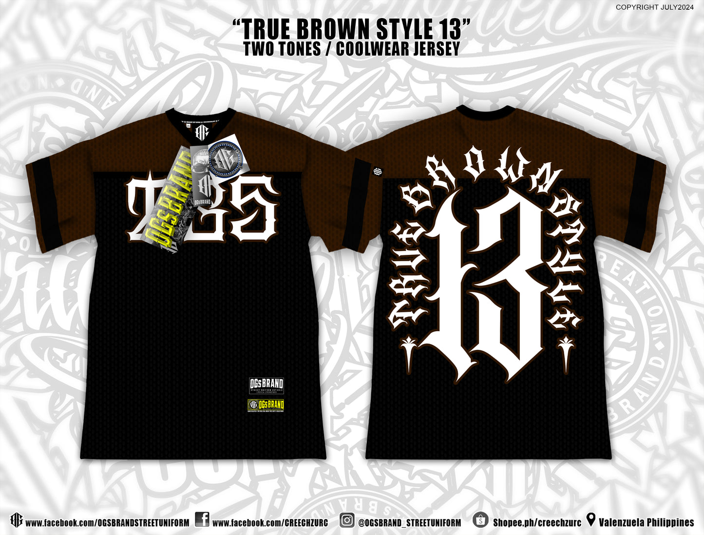 TRUEBROWNSTYLE13 V4 COOLWEAR JERSEY